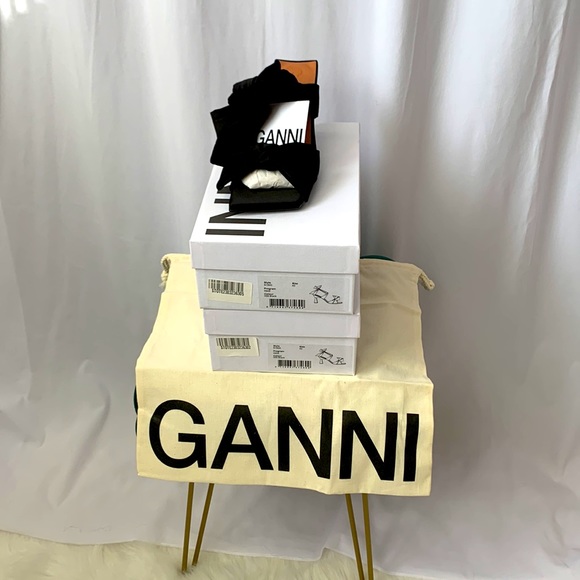 GANNI Black Soft Bow Heeled Sandals - Picture 7 of 7